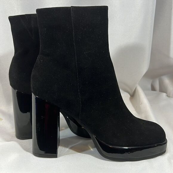 JEFFREY CAMPBELL MARY KATE ANKLE PLATFORM BOOTIES IN BLACK NEW SIZE 10 - Picture 7 of 11